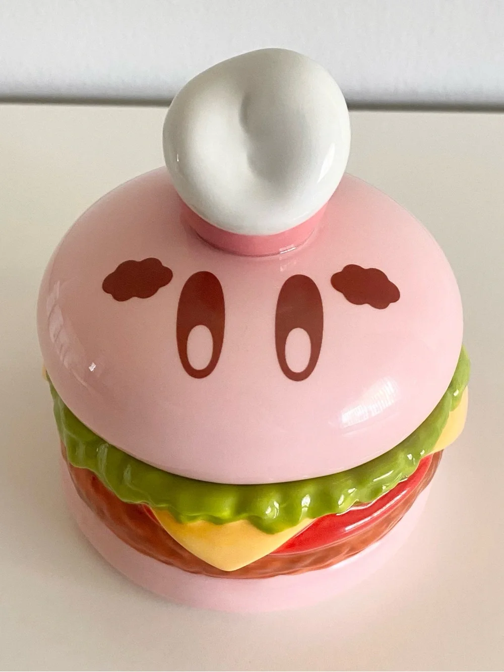 Kirby Cafe Burger Ceramic Trinket Dish Candy Bowl Cocotte Japan Exclusive